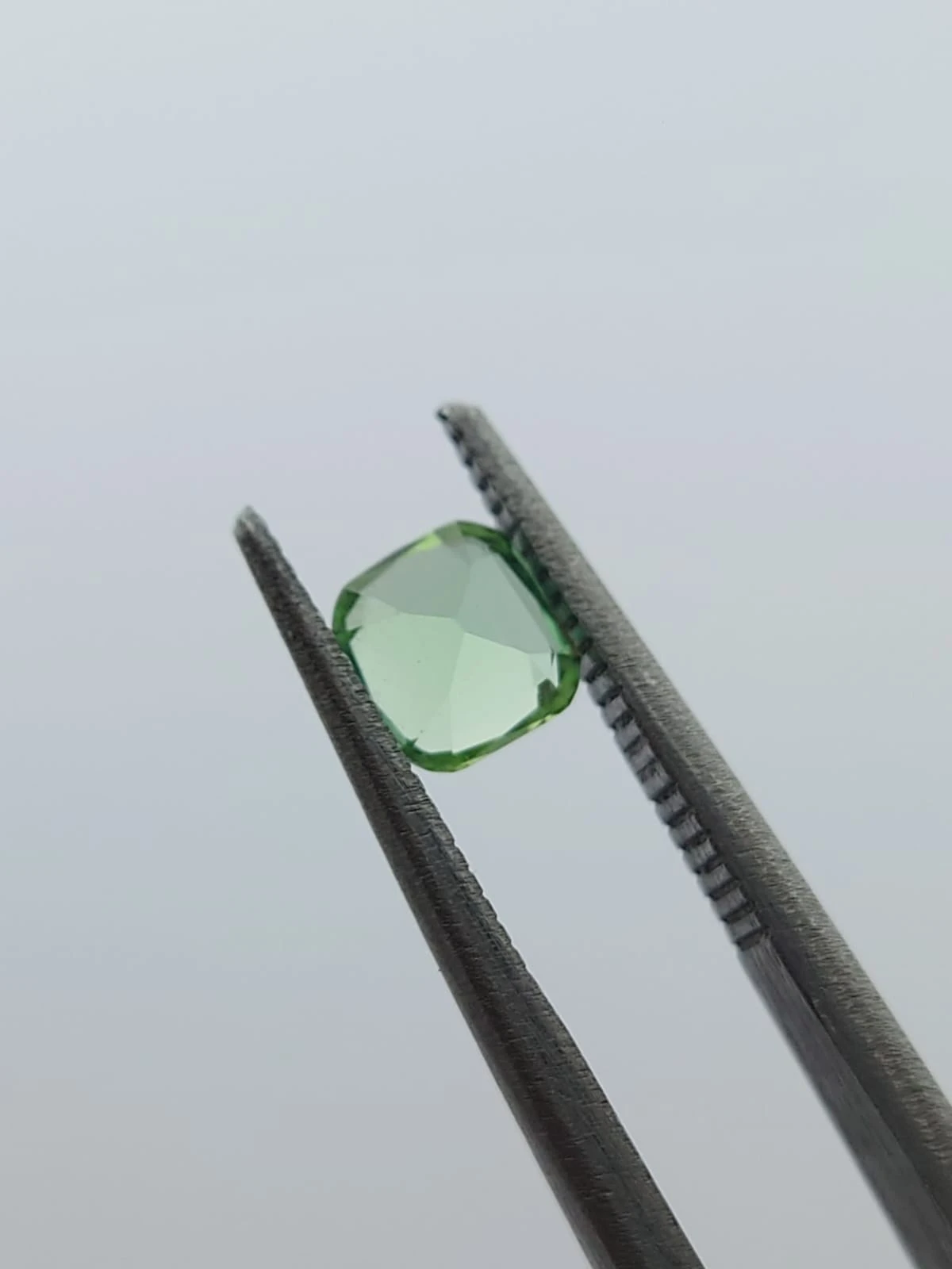 0.45ct Natural Light Seaform Green Tourmaline in Cushion Cut From Afghanistan — view 3